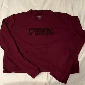 pink long sleeve shirt